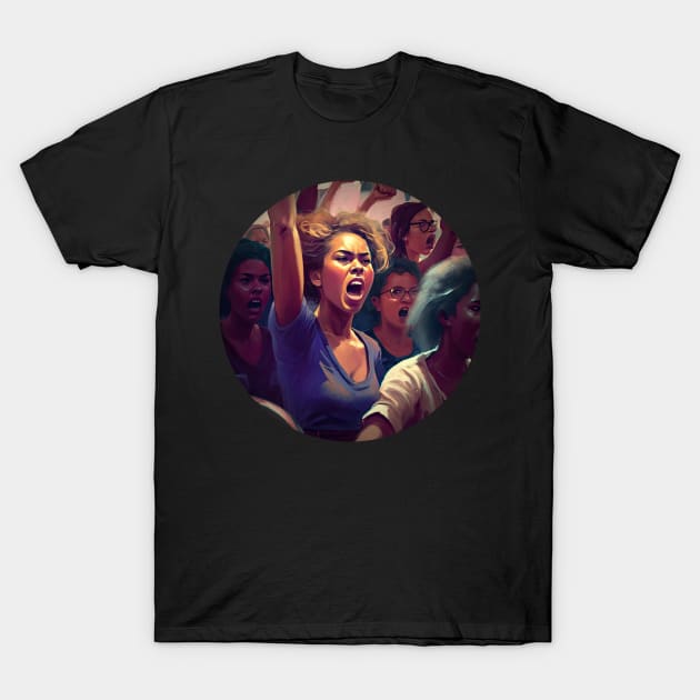 Strong women, strong world! (no text) T-Shirt by AI-datamancer